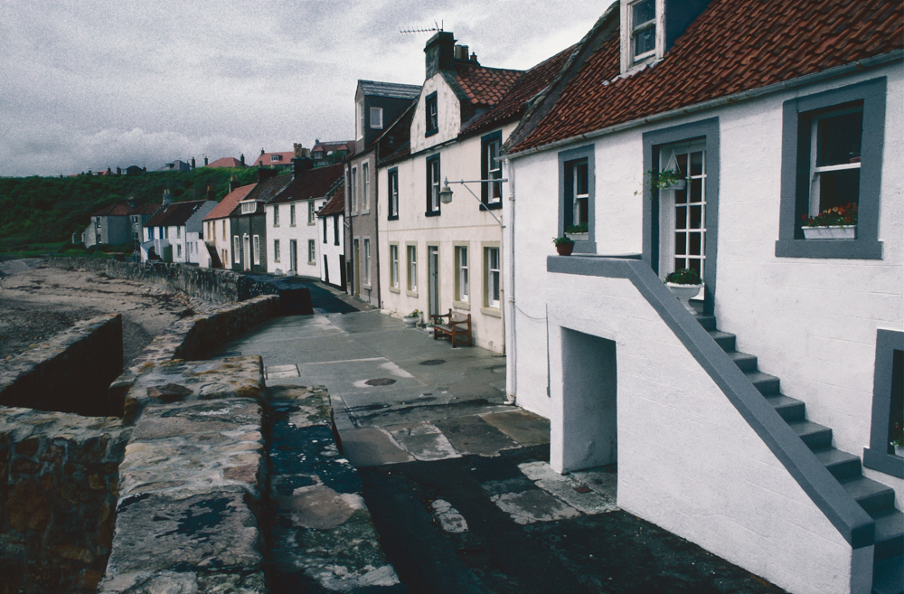 Großbritannien, Schottland, East Neuk of Fife, Anstruther, Häuser am Ufer (1987)