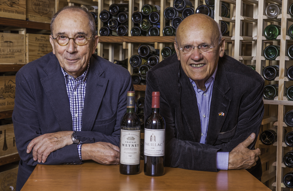 Monsieur Jacques (re) und Doktor Müller (li), die Gründer der Weinhandlungen, die noch heute den Namen des Ersteren tragen.