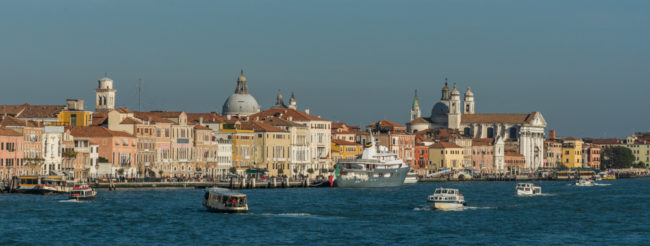 Venedig, Italien, Skyline vom Canale della Giudecca aus