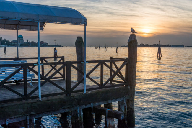 Venedig, Italien, Bootsanleger Lido
