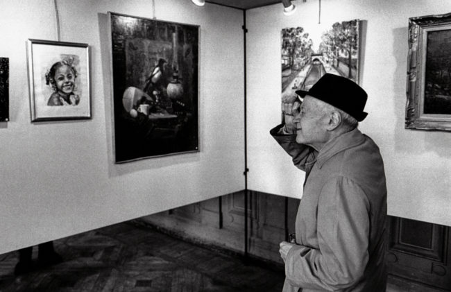 Frankreich, Paris, Ausstellung in der Mairie des 19. Arr., Buttes Chaumont (1977)