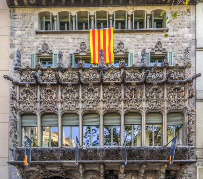 Spanien, Katalonien, Barcelona, Modernisme-Architektur, Puig i Cadafalch, Palau del Baró de Quadras - (2017)